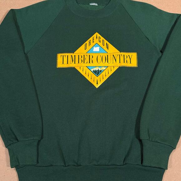 Vintage Oregon Timber Country 80s Outdoors Hiking Nature Crewneck Size Small - Picture 2 of 7